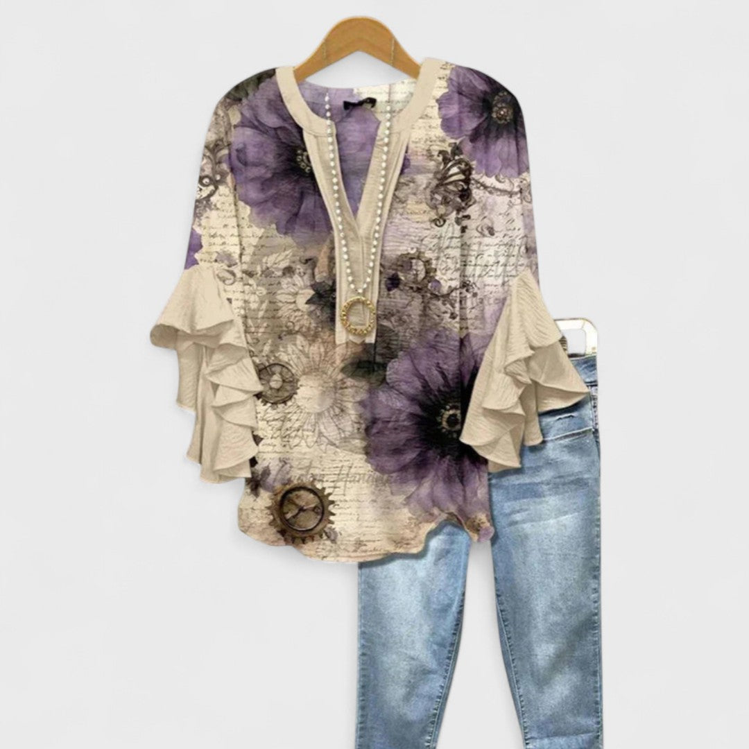 MAYA | BLOUSE WITH ELEGANT FLOWERS