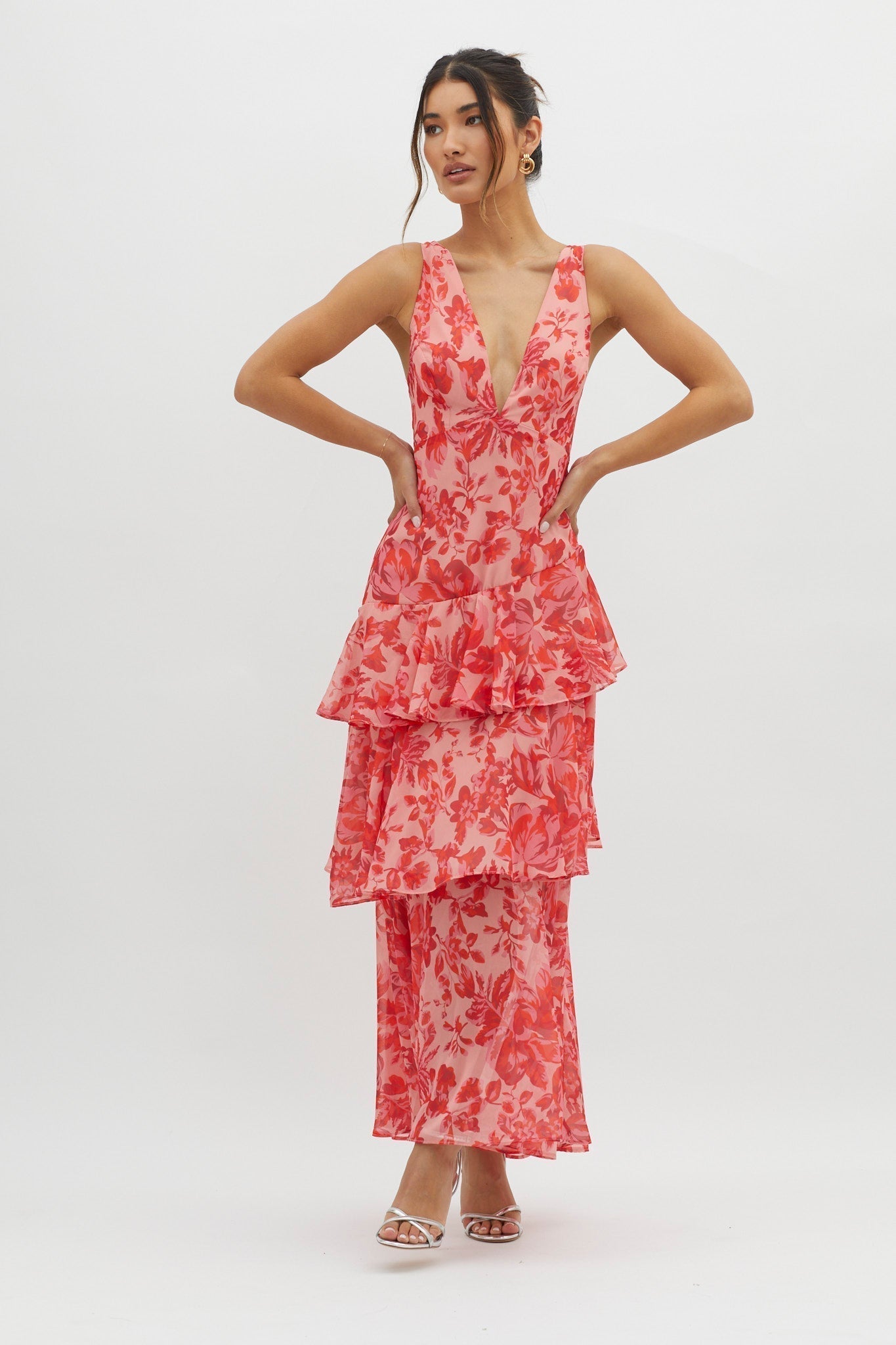 FAYE | BLOOM SHIFT MIDI DRESS