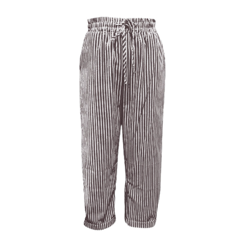EMILY | STRIPED TROUSERS IN LINEN AND COTTON