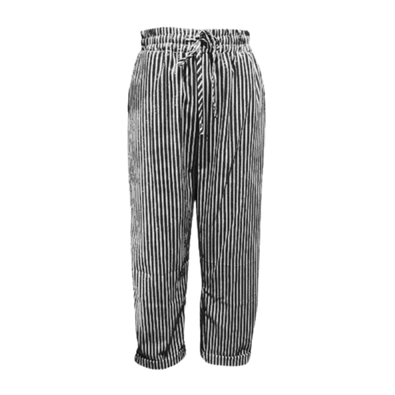 EMILY | STRIPED TROUSERS IN LINEN AND COTTON