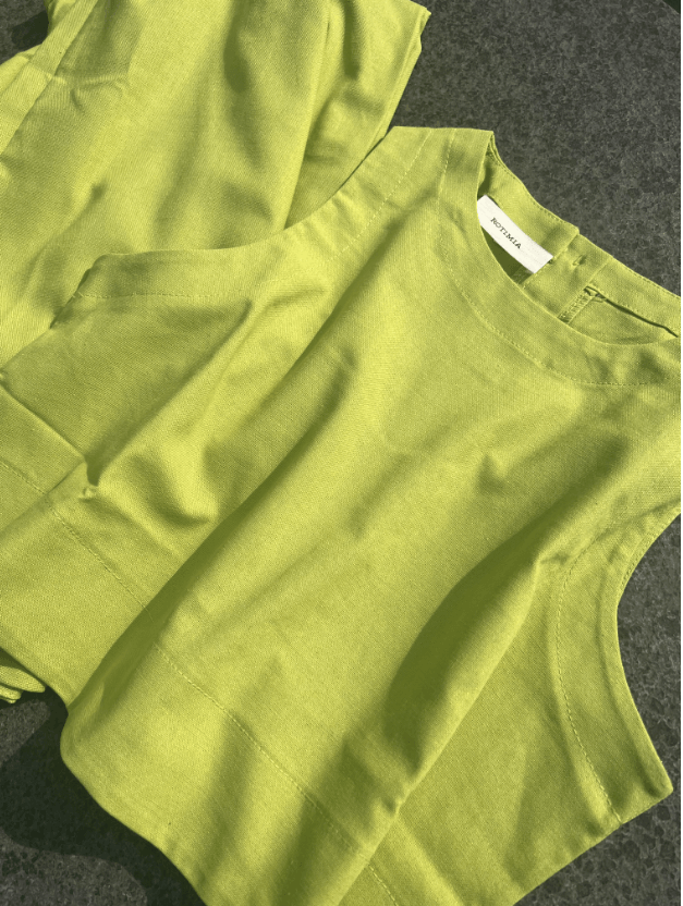 ARIEL | CHIC SOLID COLOR SLEEVELESS 2PIECES SET