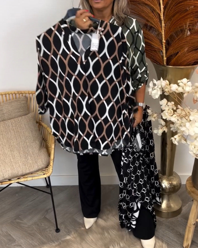 EMILY | BLOUSE WITH ABSTRACT PRINT