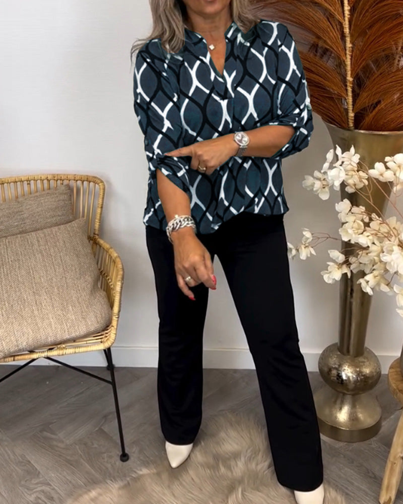 EMILY | BLOUSE WITH ABSTRACT PRINT