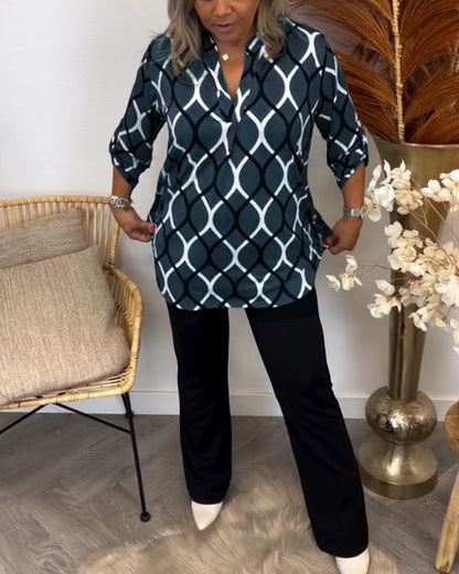 EMILY | BLOUSE WITH ABSTRACT PRINT