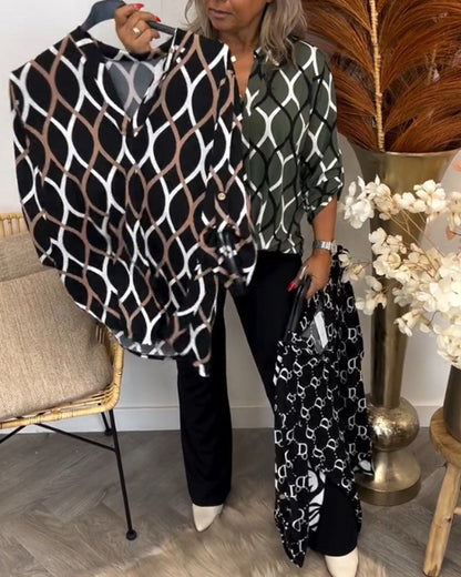 EMILY | BLOUSE WITH ABSTRACT PRINT
