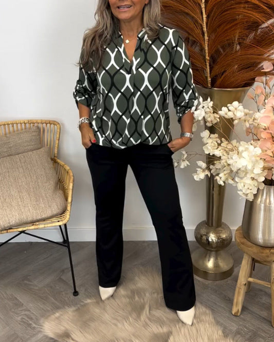 EMILY | BLOUSE WITH ABSTRACT PRINT