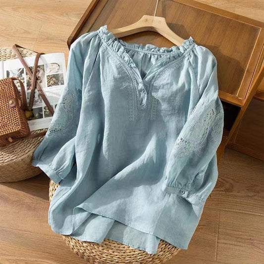 NATALIA | LINEN BLOUSE