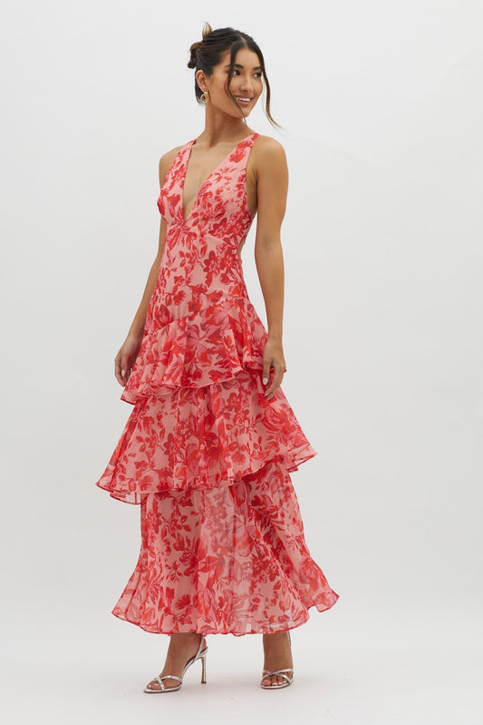 FAYE | BLOOM SHIFT MIDI DRESS
