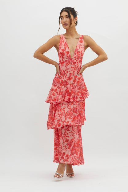 FAYE | BLOOM SHIFT MIDI DRESS