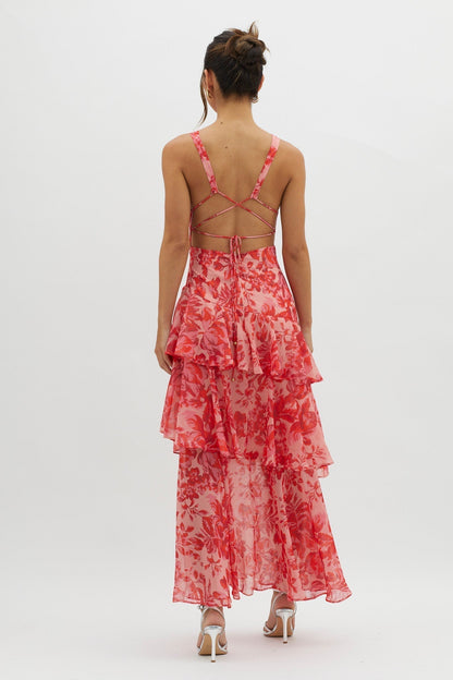 FAYE | BLOOM SHIFT MIDI DRESS
