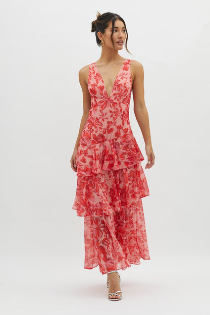 FAYE | BLOOM SHIFT MIDI DRESS