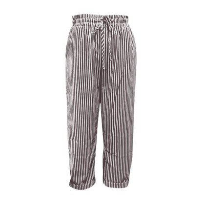 EMILY | STRIPED TROUSERS IN LINEN AND COTTON