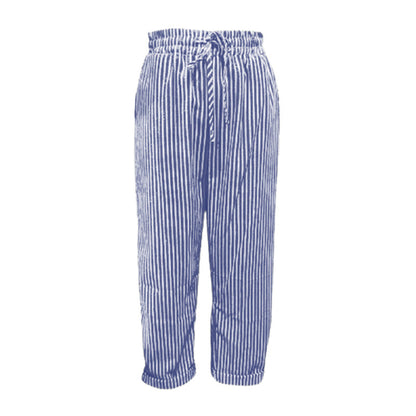 EMILY | STRIPED TROUSERS IN LINEN AND COTTON